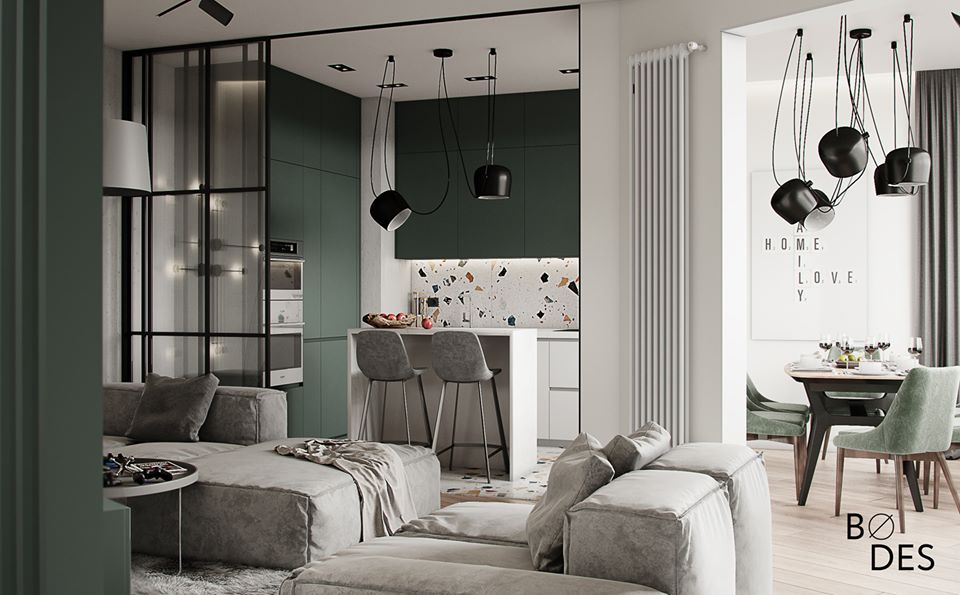 Scandinavian style apartment interior design