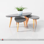 Bộ bàn Sofa 3 cái xen kẽ nhau thiết kế tinh tế thông minh sang trọng